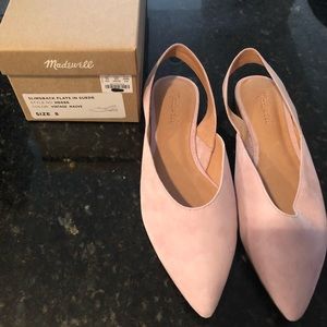 Madewell Slingback Flats in Suede Vintage Mauve